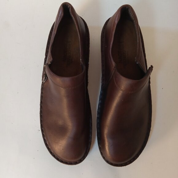 NAOT Brown Leather Zip Ankle Fashion Boots Bootie Shoe Clogs Size 42 EUR 9 US - Picture 3 of 14